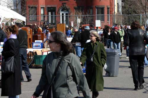 Women Walking at Eastern Market